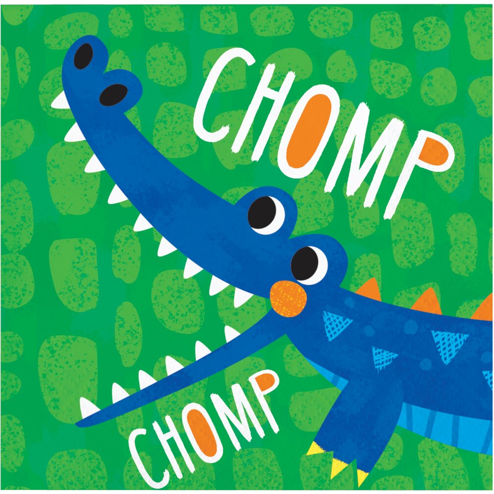 16 serviettes de table 25 cm ALLIGATOR PARTY
