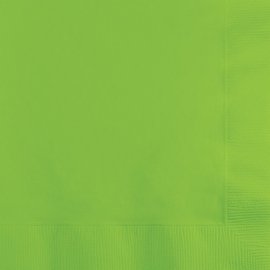 20 serviettes de table 25 cm, parfum citron vert frais