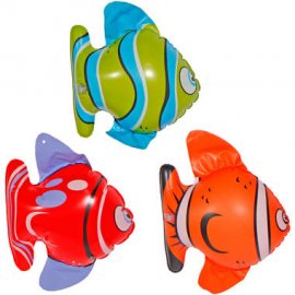 3 Pesci tropicali gonfiabili 16 x 8 cm