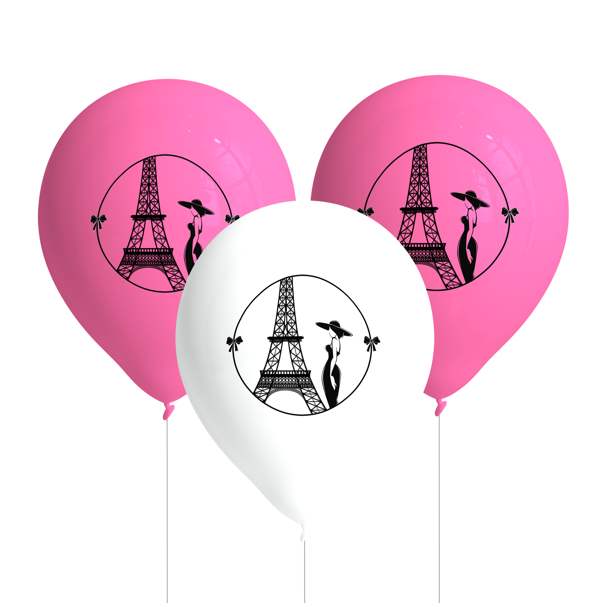 8 ballons Paris de 27 cm
