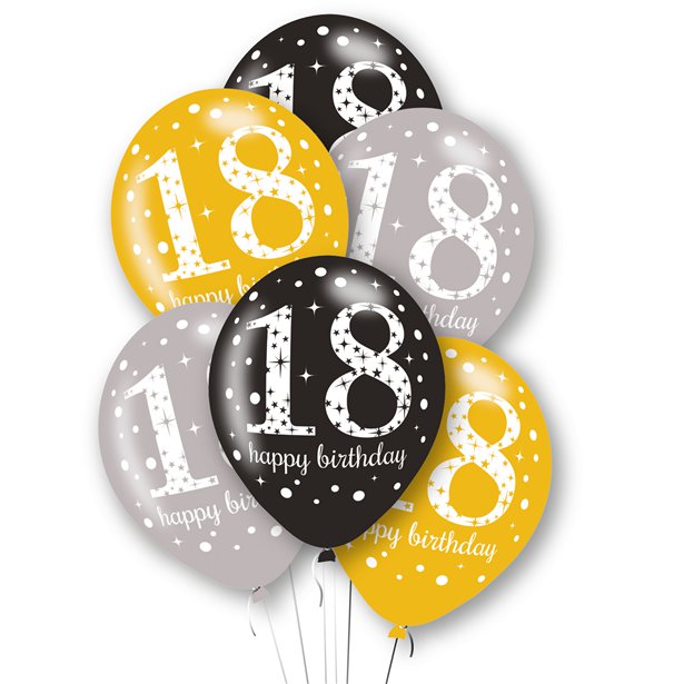 8 ballons en latex élégants pour un 18e anniversaire