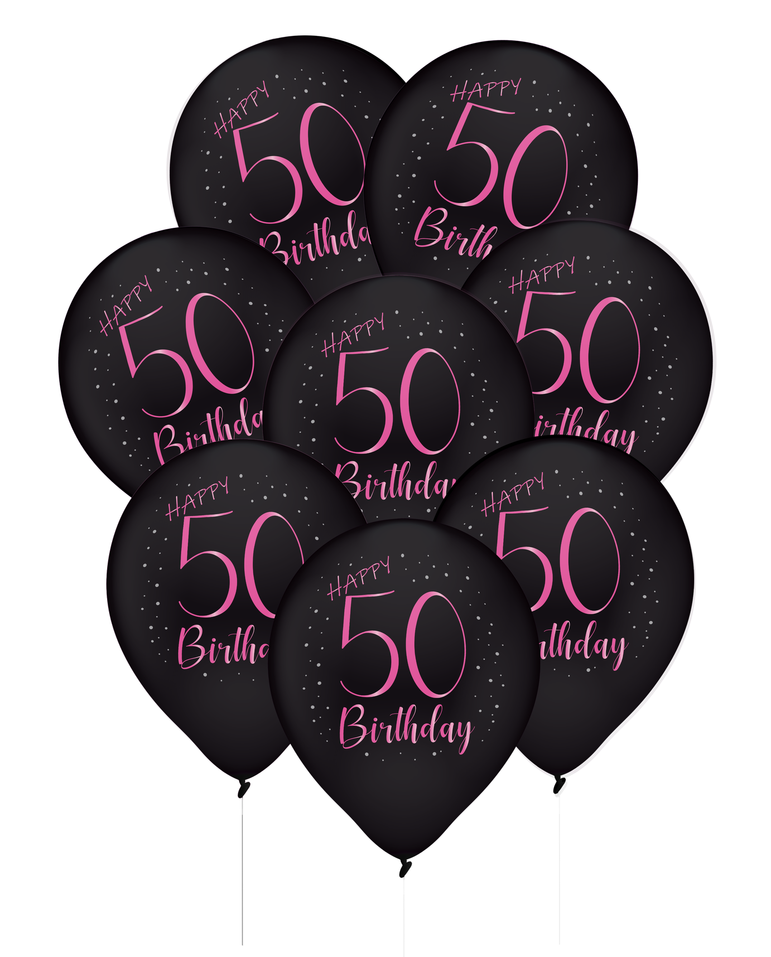 8 eleganti palloncini in lattice rosa per il 50° compleanno