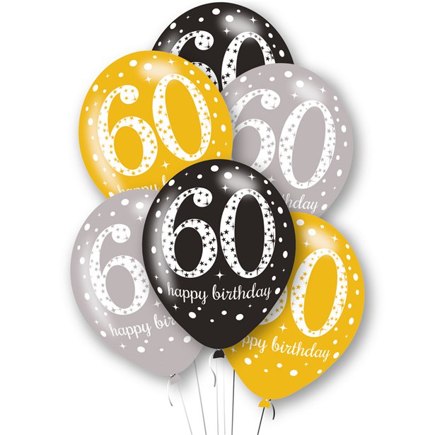 8 eleganti palloncini in lattice per il 60° compleanno