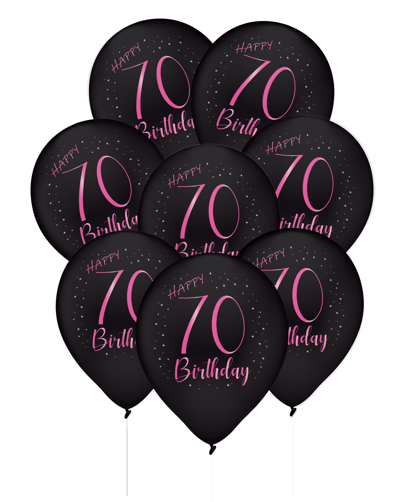 8 eleganti palloncini in lattice rosa per il 70° compleanno