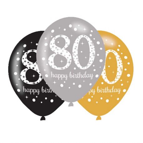8 eleganti palloncini in lattice per l'80° compleanno