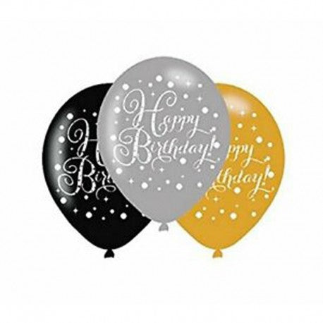 8 eleganti palloncini in lattice dorati per il compleanno