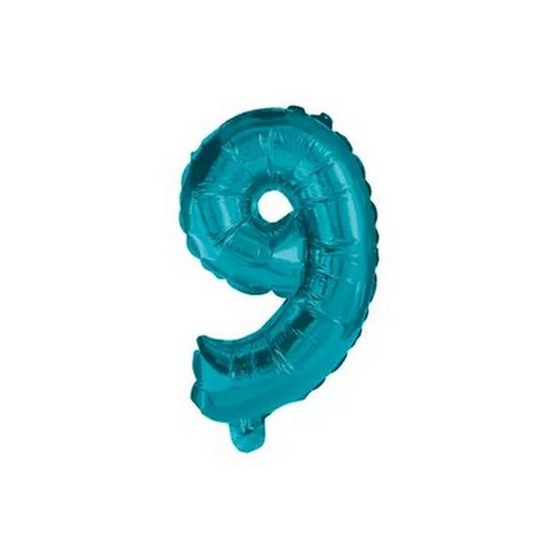 PALLONCINO BLU NUMERO 9 DA 32 CM