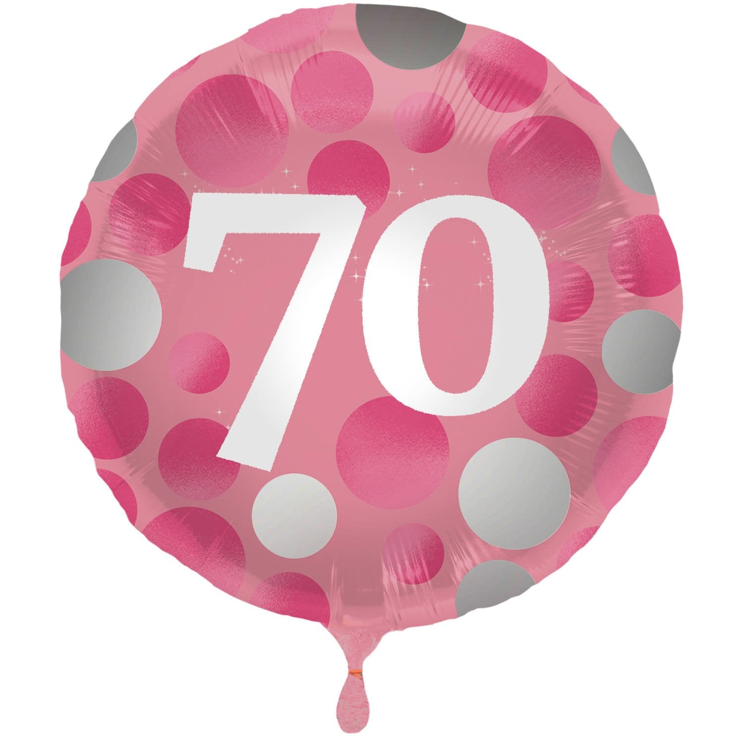 Palloncino per il 70° anniversario, in lamina rosa brillante, 45 cm