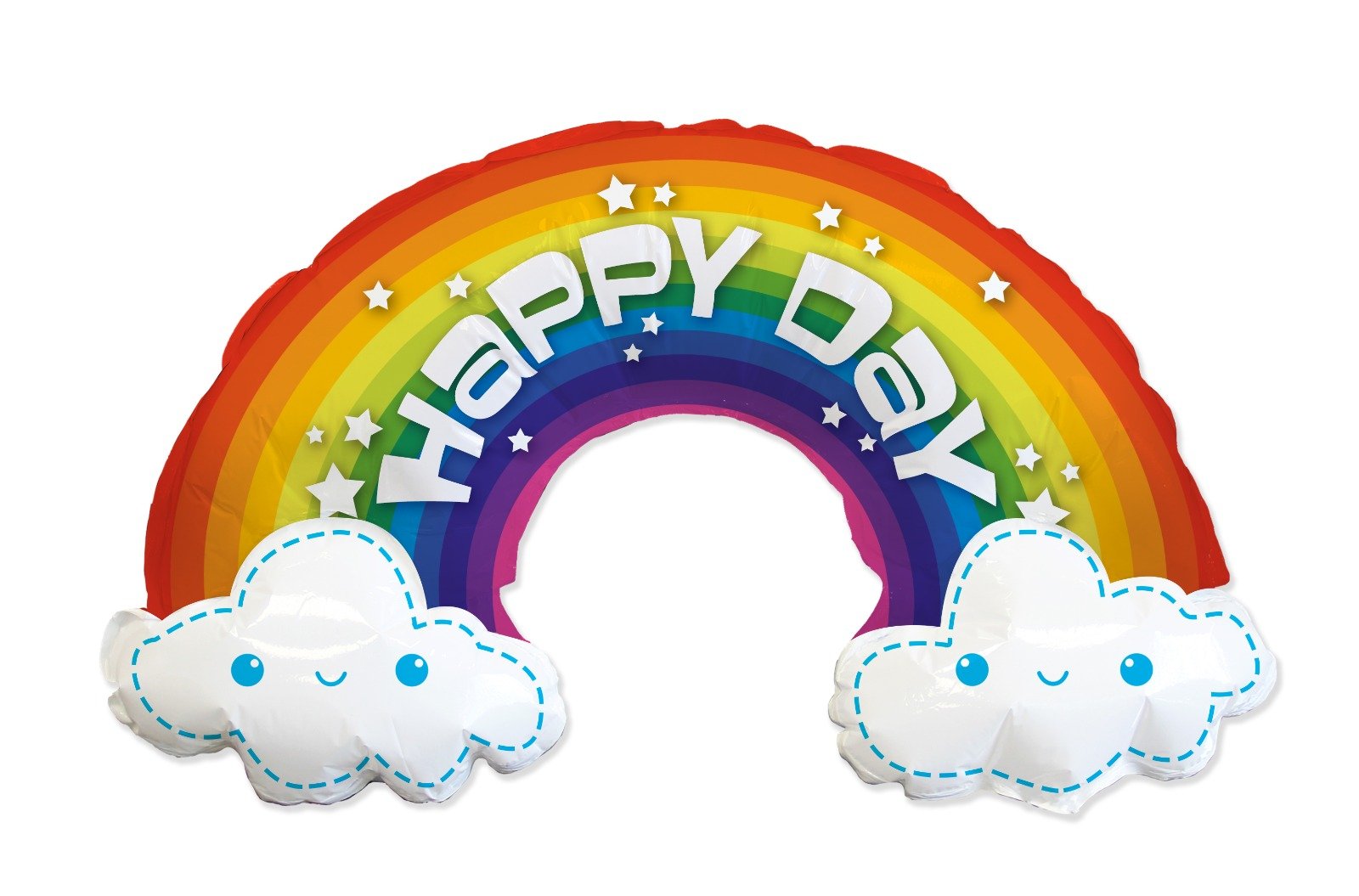 Palloncino arcobaleno di buon compleanno 99 x 35 cm