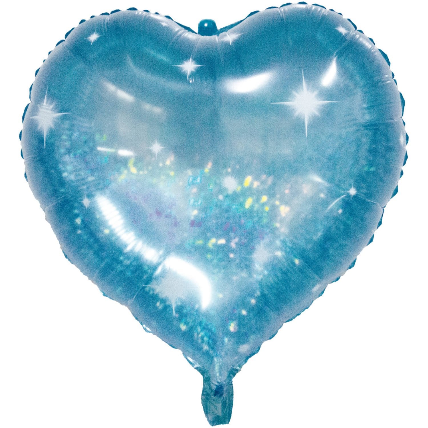Ballon en aluminium en forme de cœur, bleu turquoise galactique, 61 cm