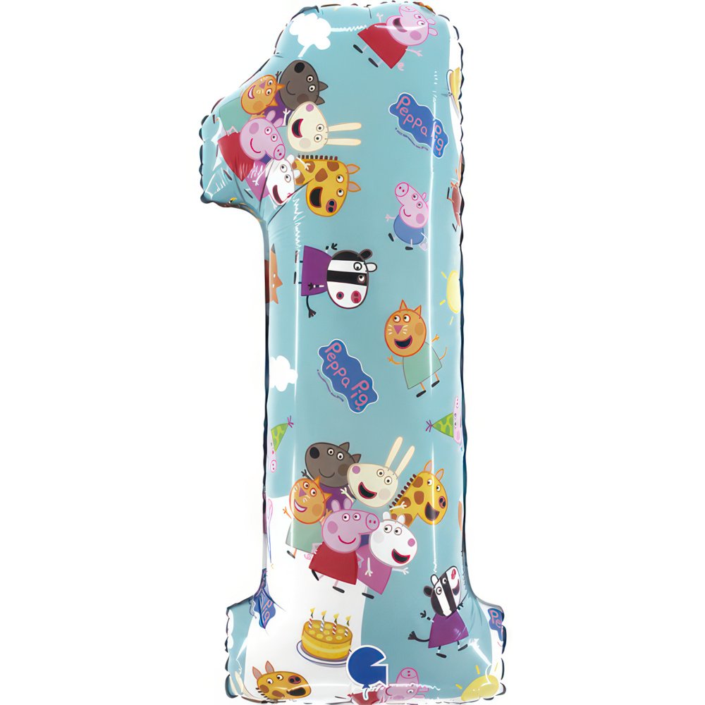 Palloncino Numero 1 Peppa Pig 33 x 71 cm