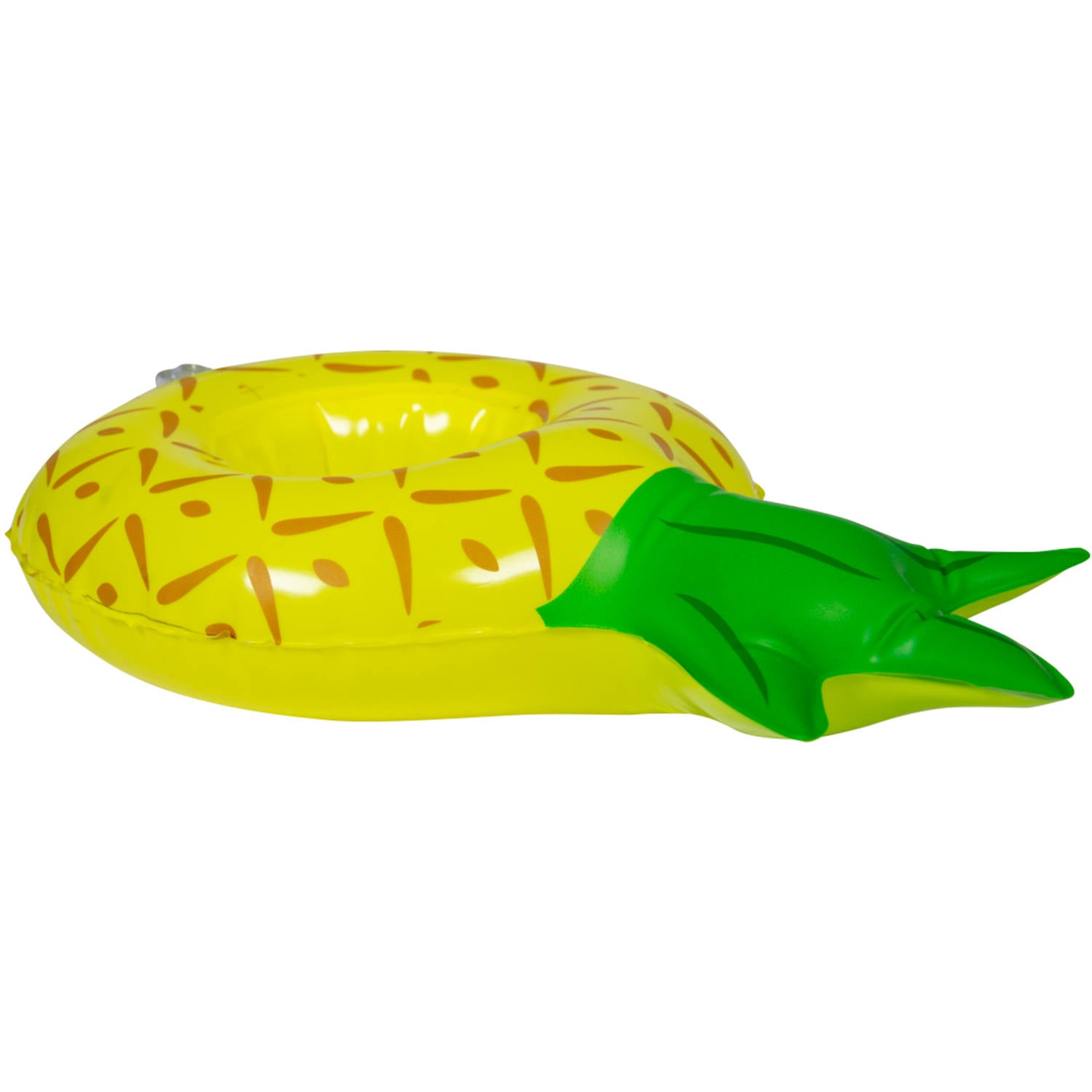 Portabicchieri galleggiante gonfiabile a forma di ananas 27 x 16 cm