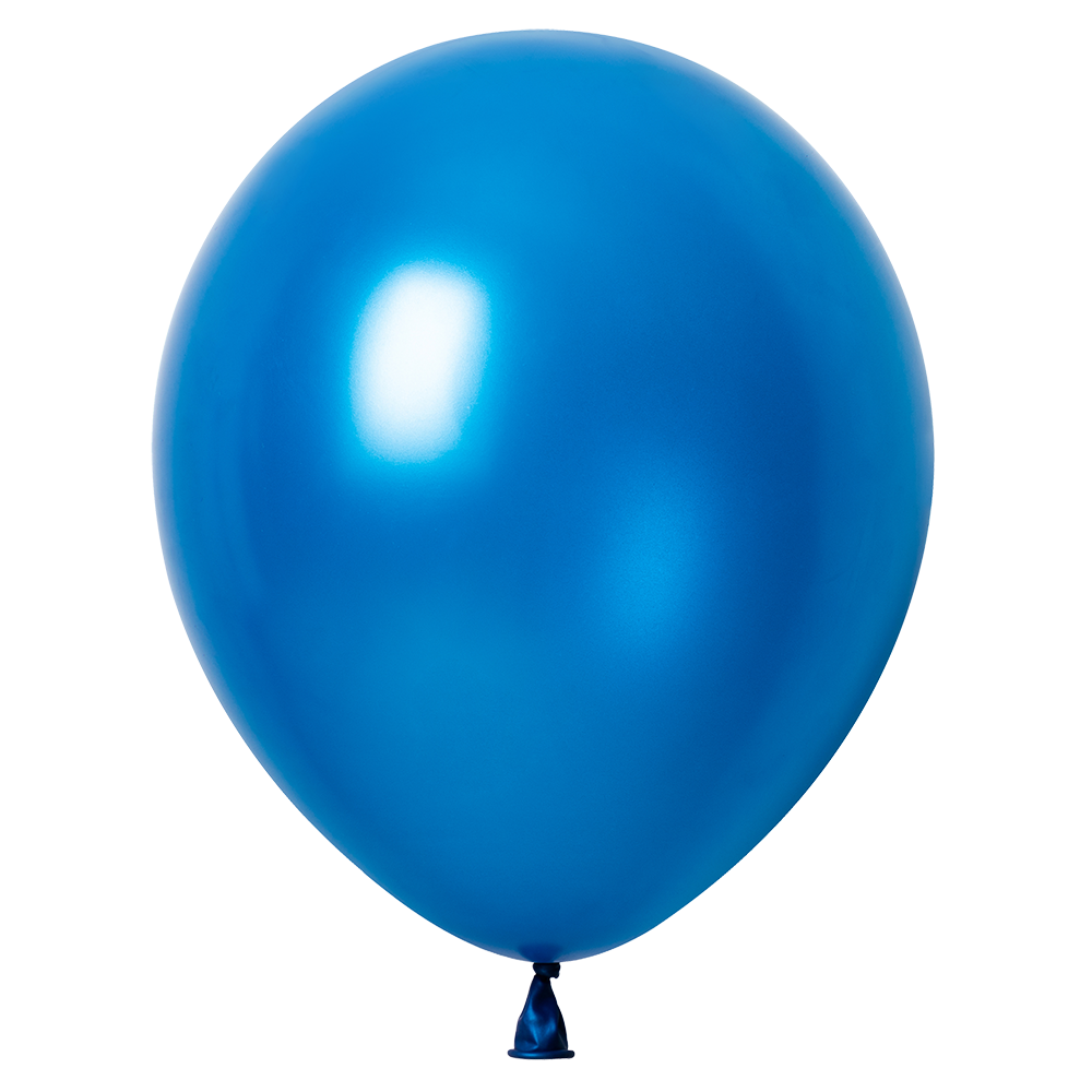 10 ballons métallisés bleu roi de 30 cm