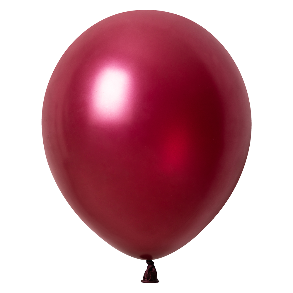 10 palloncini metallizzati bordeaux da 30 cm