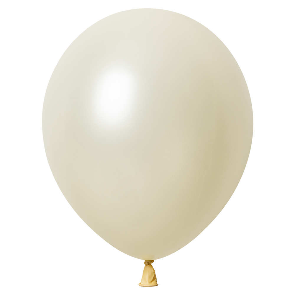 10 Globos Marfil Metallic 30 cm
