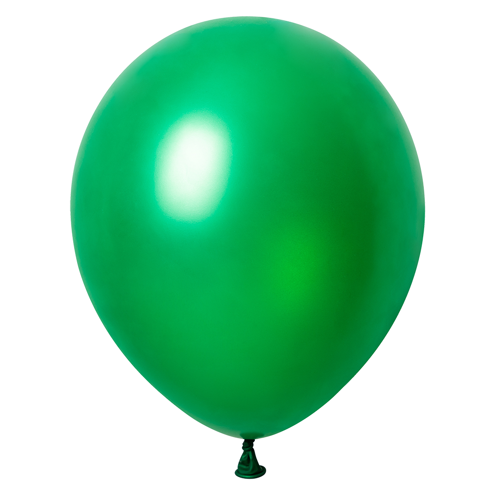 10 Globos Verde Metallic 30 cm
