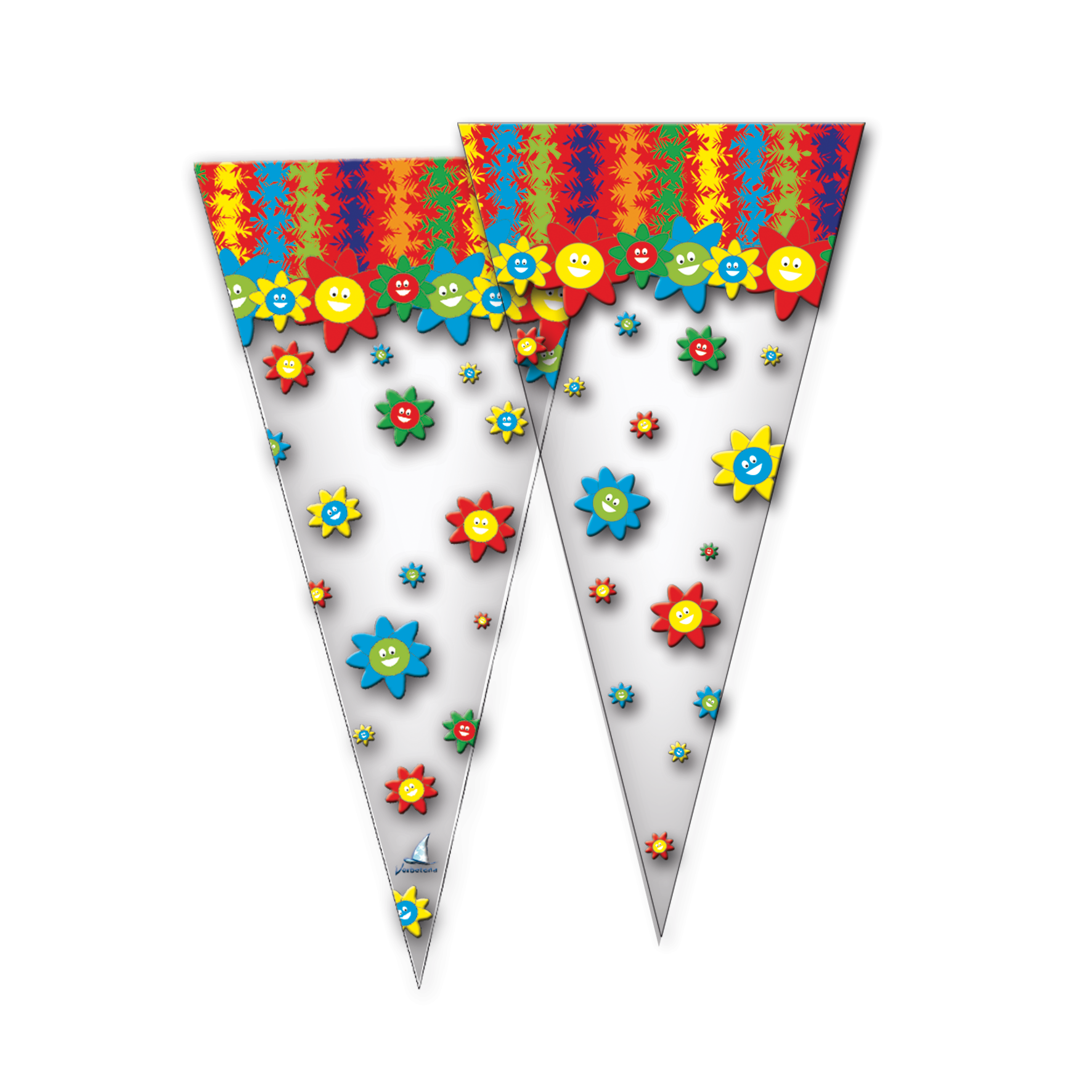 100 Bolsas Cono Flores 20 x 40 cm