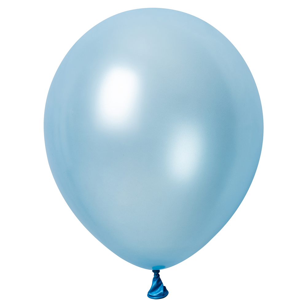 100 ballons métallisés bleu clair de 30 cm