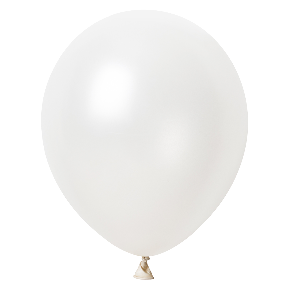 100 ballons blancs métallisés de 30 cm