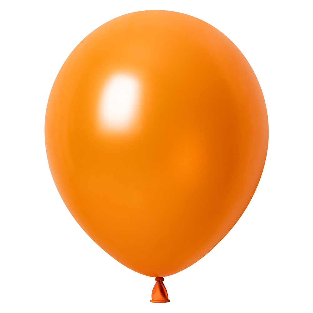 100 palloncini arancioni metallizzati da 30 cm