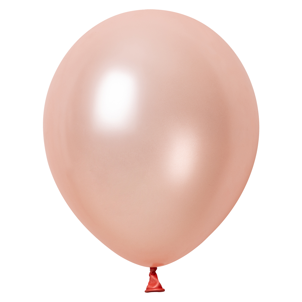 100 ballons métallisés or rose de 30 cm