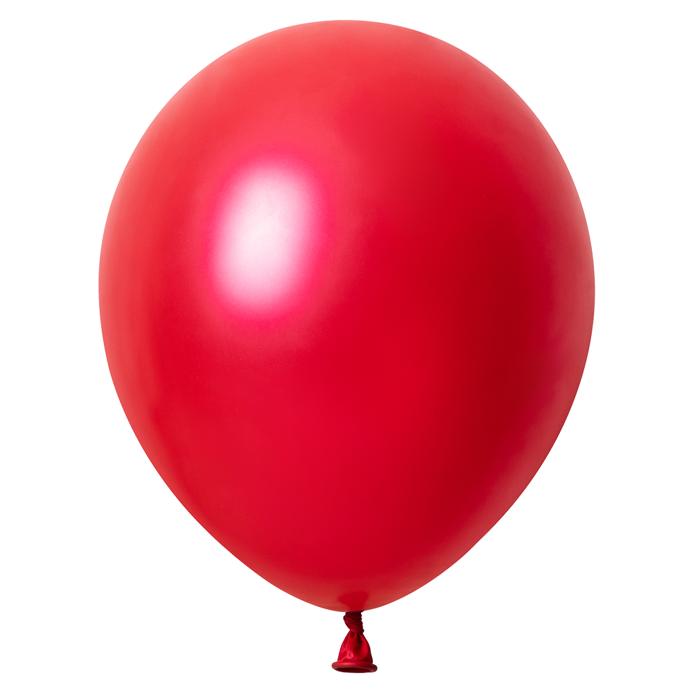 100 Globos Rojo Cereza Metallic 30 cm
