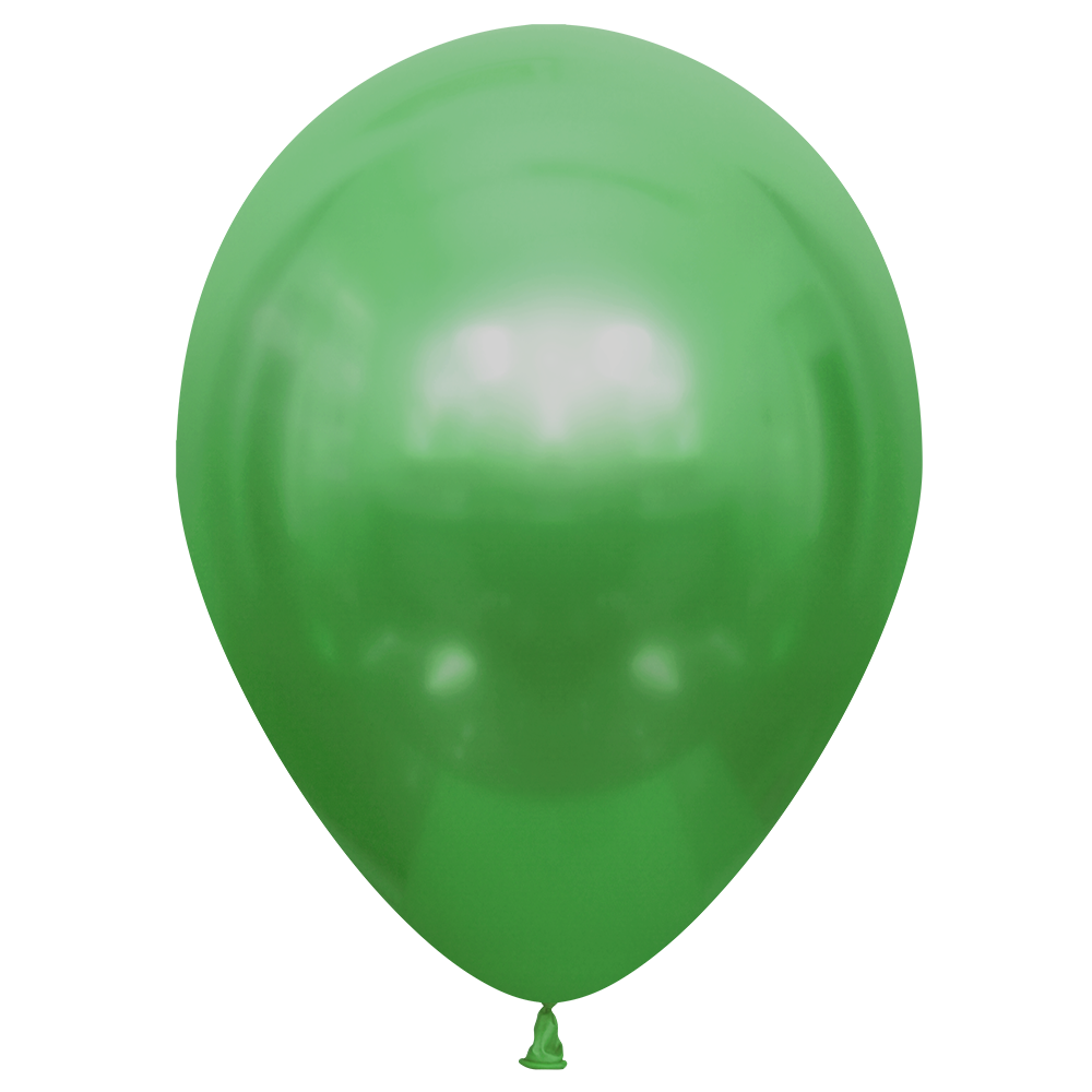 100 Globos Verde Glossy 30 cm