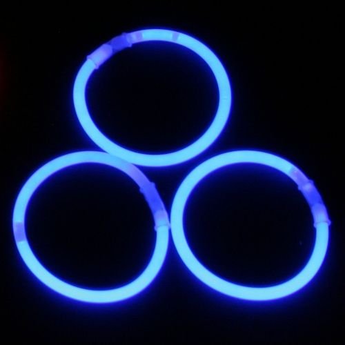 100 braccialetti luminosi blu monocolore