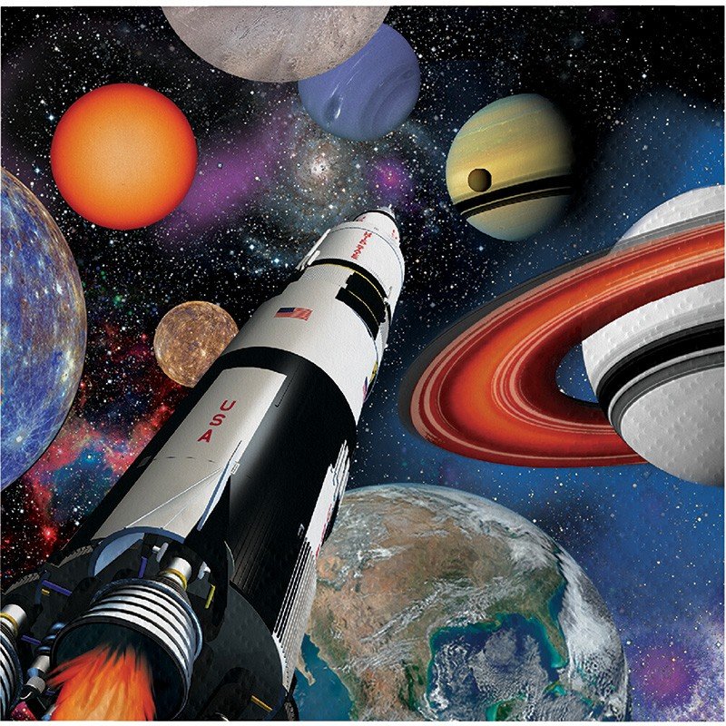 16 SERVILLETAS 25 CM ASTRONAUTA