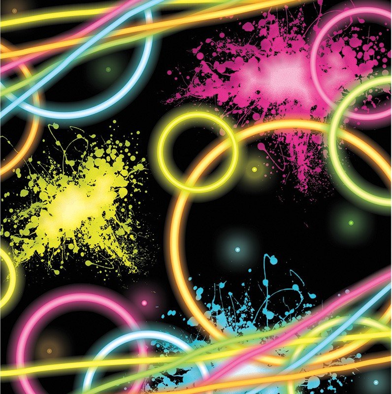 16 TOVAGLIOLI 25 CM GLOW PARTY