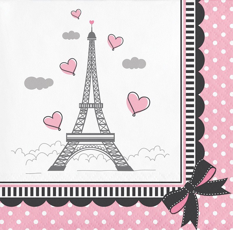 16 TOVAGLIOLI 25 CM FESTA A PARIGI