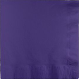 20 serviettes de table violettes de 25 cm