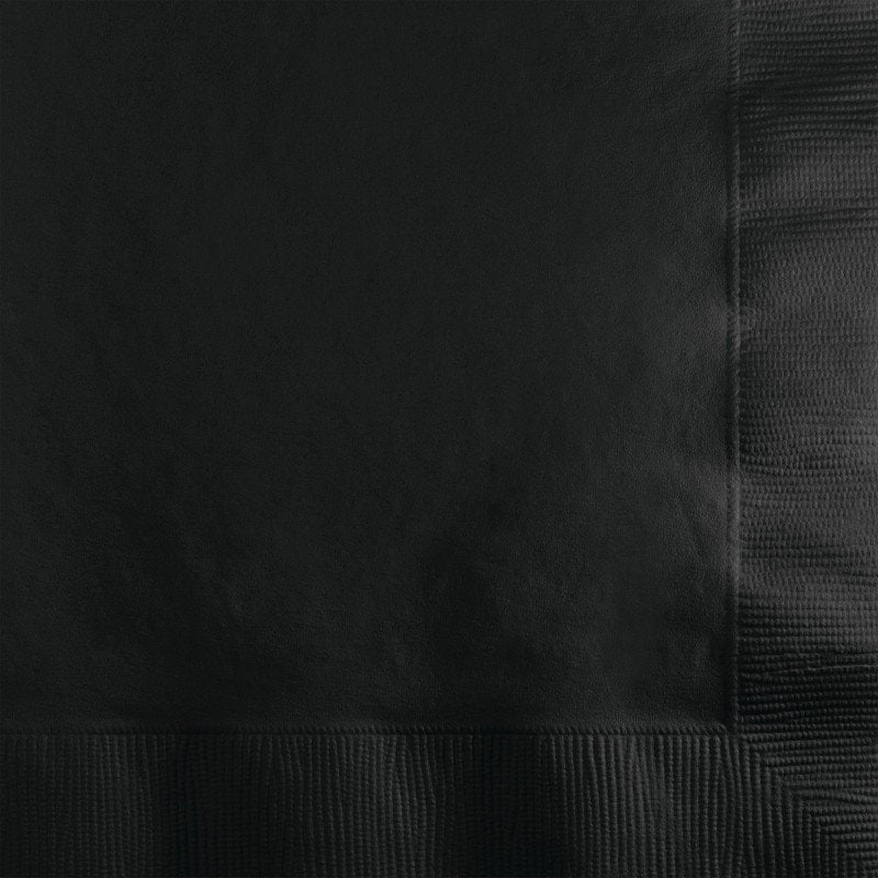 20 SERVIETTES 33 CM VELOURS NOIR