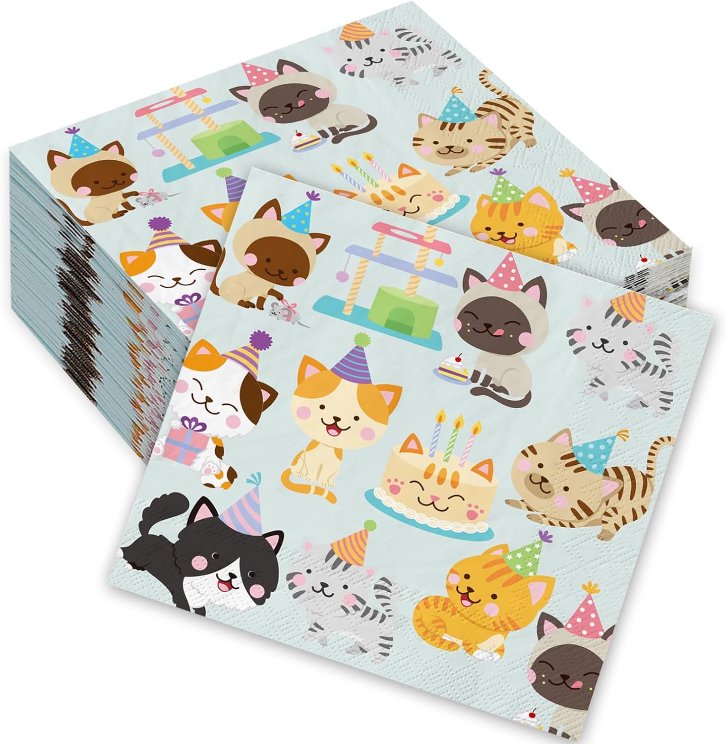 20 SERVILLETAS 33 CM CATS PARTY