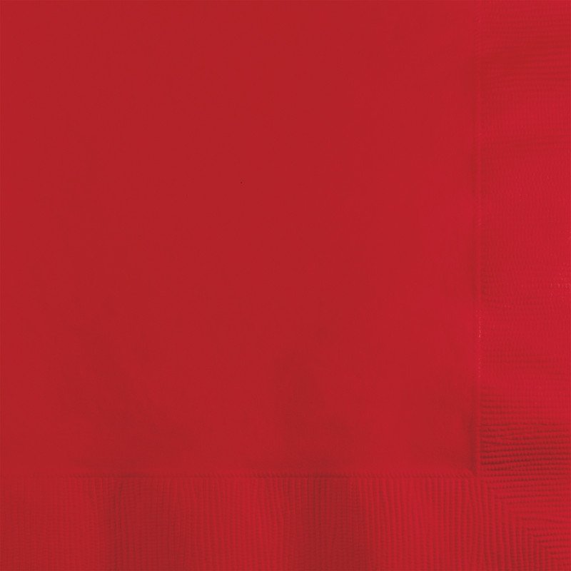20 SERVIETTES 33 CM ROUGE CLASSIQUE