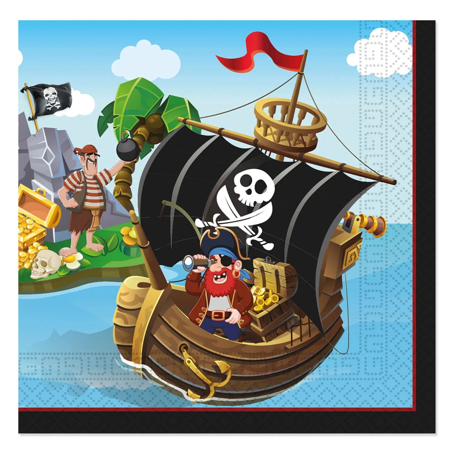 20 SERVILLETAS 33 CM ISLAND PIRATES
