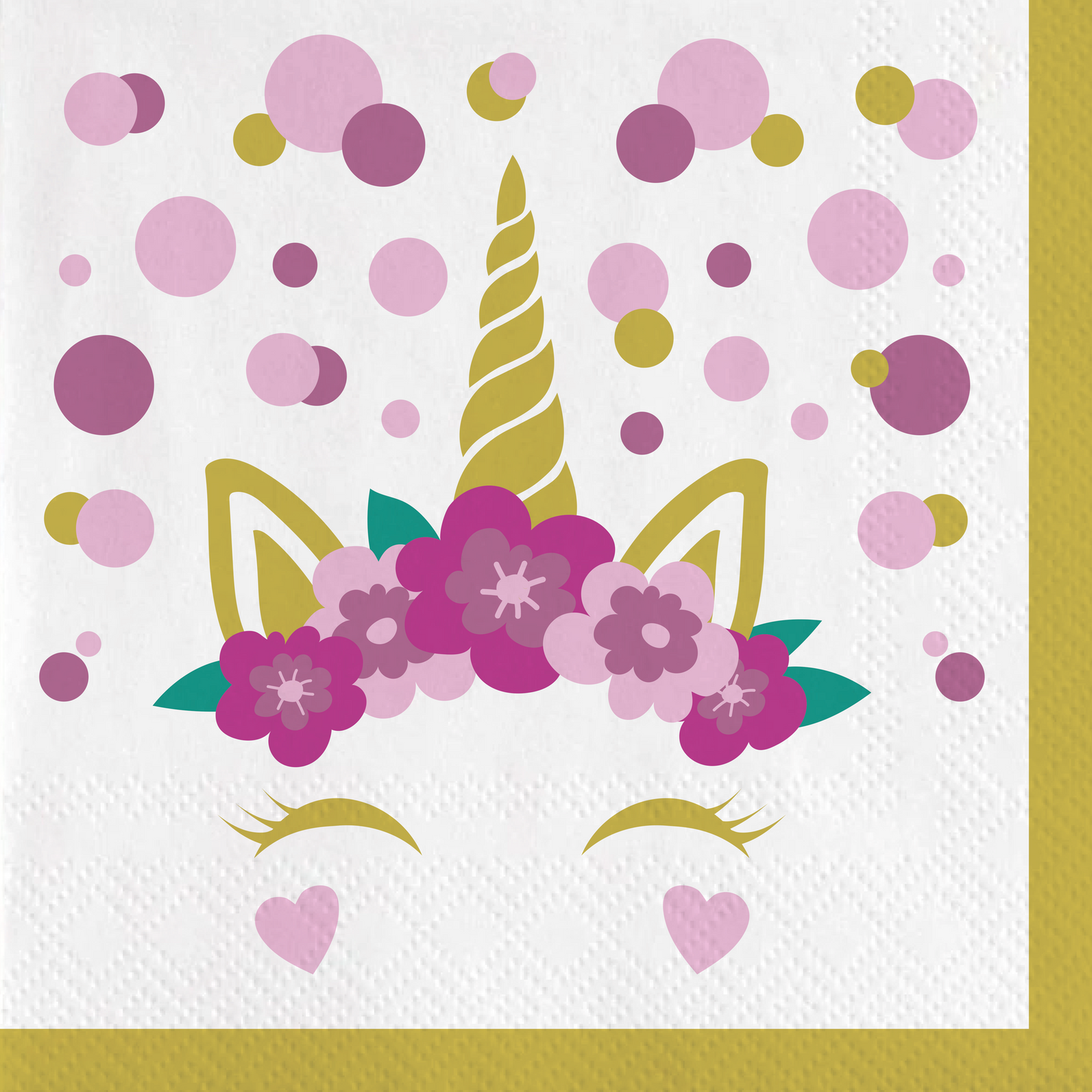 20 serviettes de table 33 cm LIL UNICORN