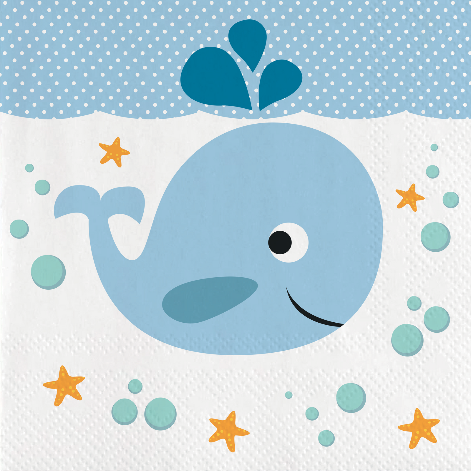 20 SERVIETTES 33 CM PETITE BALEINE