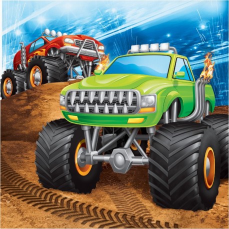 20 SERVIETTES 33 CM MONSTER TRUCK