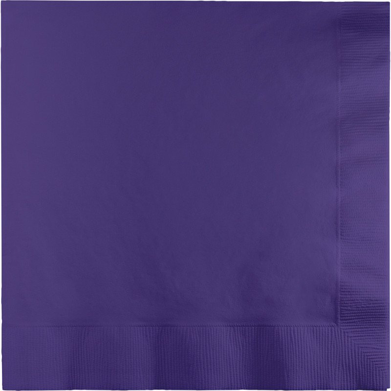 20 serviettes de table violettes de 33 cm