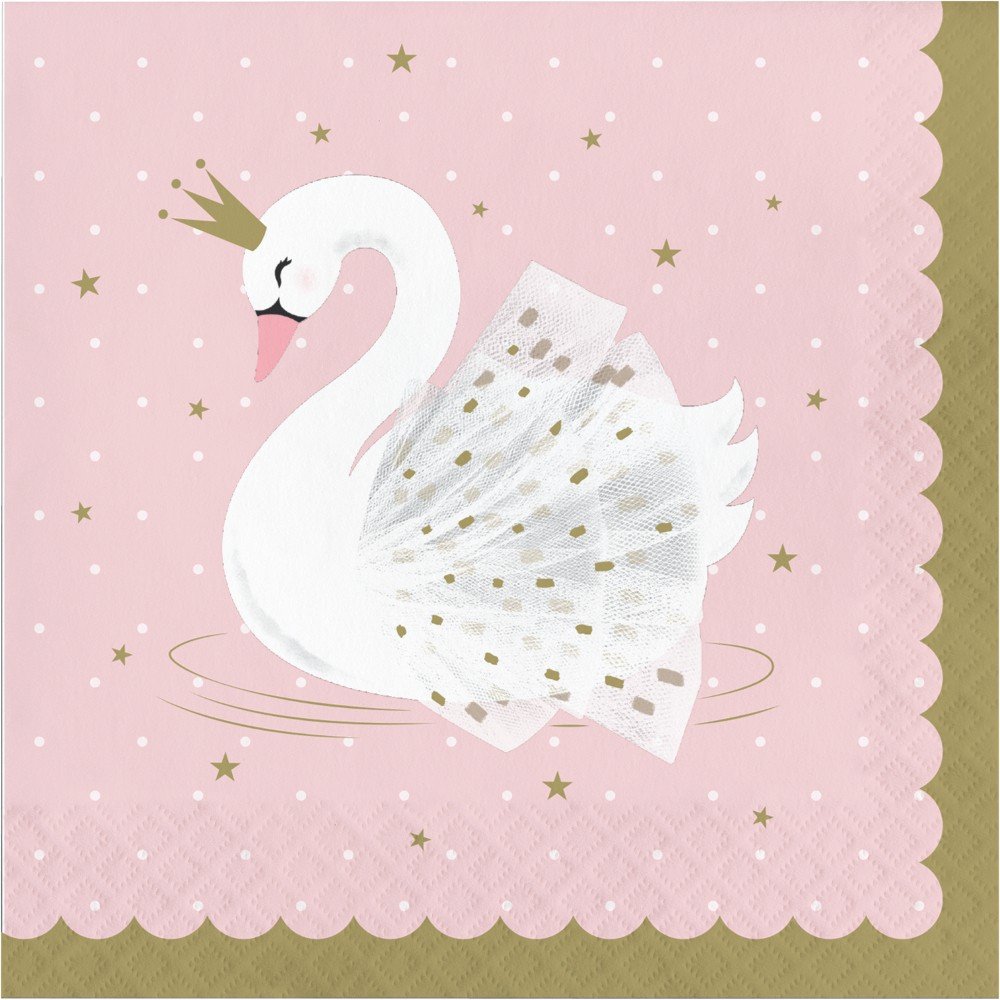 20 SERVILLETAS 33 CM SWAN PARTY
