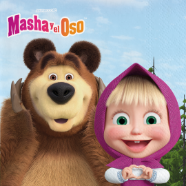 20 serviettes Masha et Michka de 33 cm