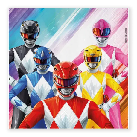 20 Servilletas 33 Cm Power Rangers