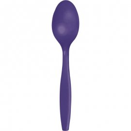 24 CUILLÈRES EN PLASTIQUE VIOLETTE DE QUALITÉ SUPÉRIEURE