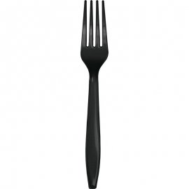 24 TENEDORES PLASTICO PREMIUM BLACK VELVET