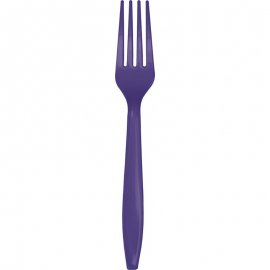 24 FORCHETTE DI PLASTICA VIOLA PREMIUM