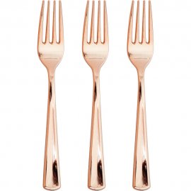 24 forchette metalliche ROSEGOLD SENS