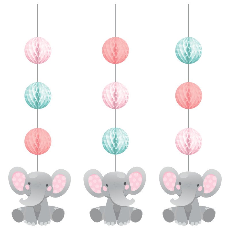 3 Ciondoli ELEFANTE ROSA