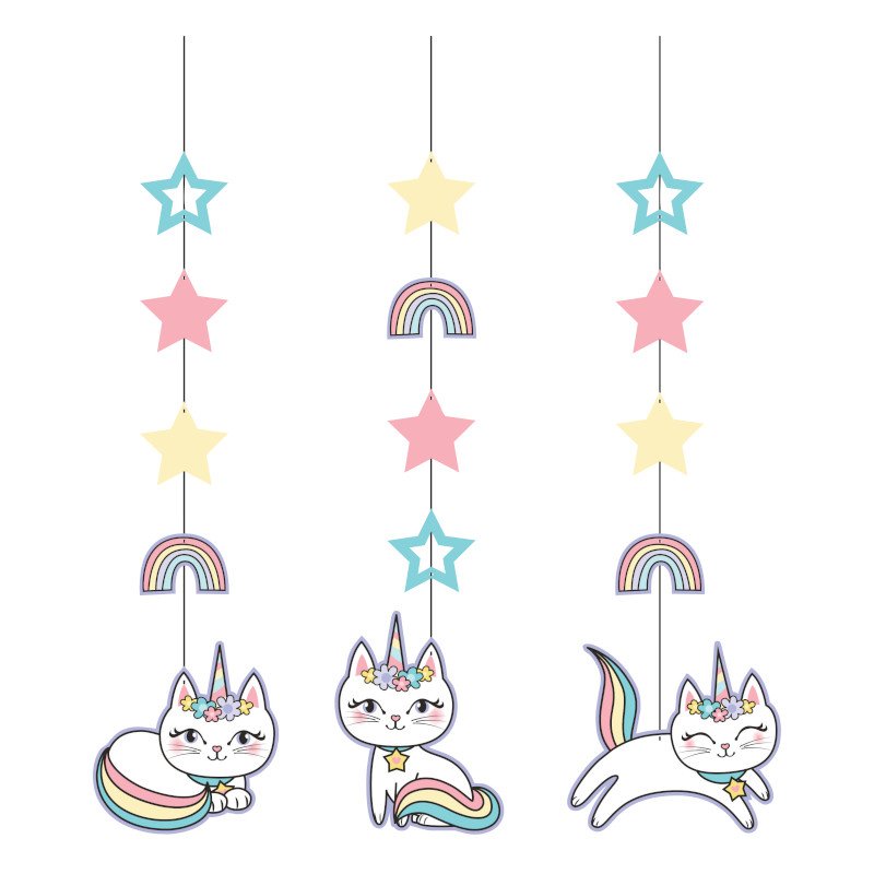 3 pendentifs CATICORNE ASSURÉS