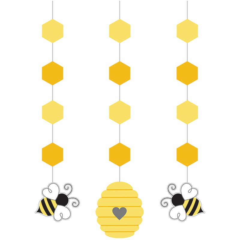3 decorazioni da appendere a forma di ape per bambini